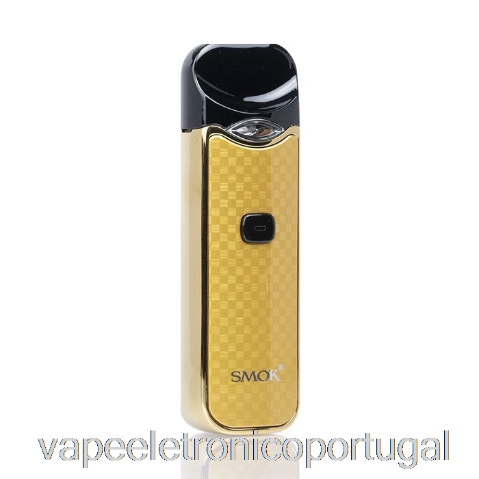 Vape Eletrônico Smok Nord 15w Pod Kit Ouro Fibra De Carbono